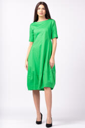 SHOPIKA Rochie verde, lalea, cambrata, cu fermoar, din poplin de bumbac 2XL