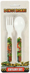  Dinoszaurusz Roar műanyag evőeszköz készlet - 2 darabos (ARJ074685C) - szukits