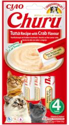 Churu Inaba Churu recompense cremoase pentru pisici cu ton si crab 4x14g