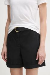 Tommy Hilfiger rövidnadrág női, fekete, sima, magas derekú, WW0WW42457 - fekete 40