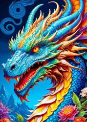 Enjoy - Puzzle Dragon albastru - 1 000 piese Puzzle