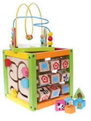 Eco Toys Cub educational din lemn 1004p ecotoys (1004P)