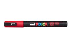 uni Dekormarker 0, 9-1, 3mm, Uni Posca PC-3M piros (2UPC3MP) - irodasziget