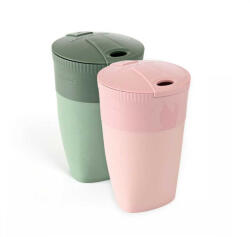 Light My Fire Set 2 pahare pliabile Light My Fire Pack Up Bio roz si verde (7776-Dustypink/Sandygreen)