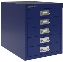 Bisley fém konténer, 5 fiókos, kék