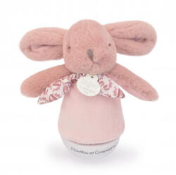 DOUDOU LAPIN DOUDOU zenélő éjjeli fény - 16 cm rose