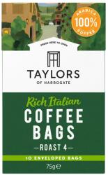 Taylors of Harrogate Plicuri Cafea Rich Italian, 100% Arabica, 10 pliculete, 75 gr