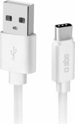 SBS TECABLPOLOTYPECW USB-A apa - USB-C apa 2.0 Adat és töltőkábel - Fehér (1m) (TECABLPOLOTYPECW)