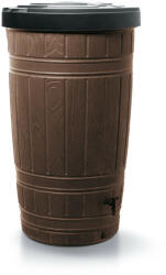 Prosperplast Woodcan Esővízgyűjtő Tartály Barna 265L Fa Hatású, 4db-os csomag (IDWO265-R222)