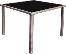 TEMPO KONDELA Kerti asztal, szürkésbarna, ABION TYP 1