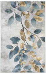 Mila Home Covor albastru deschis/auriu lavabil 80x150 cm Golden Leaves - Mila Home Covor