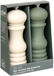 5five Simple Smart Set rasnite Sensia, alb-verde, lemn, inaltime 17.5 cm, mecanism ceramic