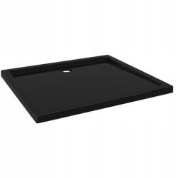 vidaXL Téglalap Alakú Zuhanytálca Alacsony Fekete 80x90 (148917)