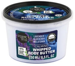 Organic Shop nyugtató habos testvaj levendulával, áfonyával és melatoninnal, 250 ml