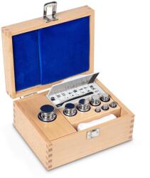 KERN súlykészlet precíziós mérlegekhez 1 mg - 500 g fa dobozban, OIML F1 súlyosztály (323-05)