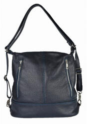 Natascia Valódi bőr átalakítható női hátizsák és válltáska sötétkék (na-7989-blue)