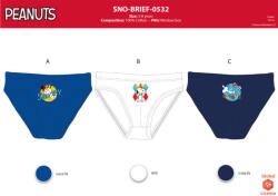 Peanuts Snoopy kisfiú alsó - 3 darabos pamut alsó - 92-98 (SNO0532_92-98)