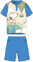 Peanuts Snoopy rövid ujjú nyári pamut pizsama - gyerek jersey pizsama - világoskék - 122 (SNO0315_vke_122)