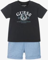 Guess Комплект тъмно синя тениска и къси панталонки за бебе момче Guess