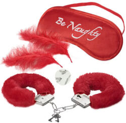 Be Naughty Set bondage, catuse, pana, masca, zar, Be Naughty, Rosu (5907443439006)