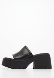 Windsor Smith Confessions Pantofi Mules De Piele Cu Toc Gros Cu Talpă Joasă În Culoare Neagră 0112000945 (0112000945)