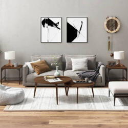 vidaXL 2 db barna tölgyszínű szerelt fa kisasztal 40x40x35 cm (819411) - valora