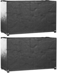 vidaXL 2 db téglalap alakú kerti bútorhuzat 8 fűzőlyukkal 125x55x75 cm (3155341) - valora
