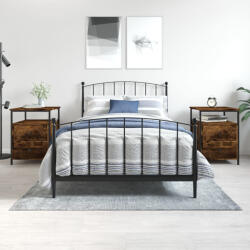 vidaXL 2 db füstös tölgy színű szerelt fa éjjeliszekrény 44x45x60 cm (826008) - valora