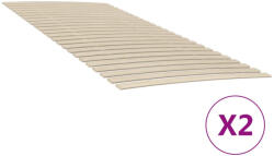vidaXL 2 db 48 léces ágyrács 100x200 cm (3203726) - valora