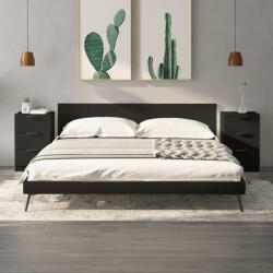 vidaXL 2 db fekete éjjeliszekrény 40 x 36 x 65 cm (811271)