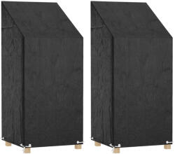 vidaXL 2 db polietilén kerti székhuzat 8 fűzőlyukkal 65x65x110/150 cm (3155387) - valora