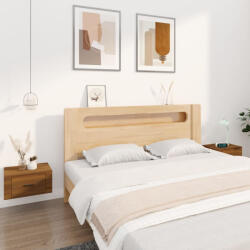 vidaXL 2 db barna tölgy színű fali éjjeliszekrény 50 x 36 x 25 cm (816855) - valora