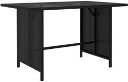 vidaXL fekete polyrattan kerti étkezőasztal 110 x 70 x 65 cm (313511)