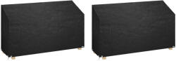 vidaXL 2 db polietilén kerti padhuzat 12 fűzőlyukkal 210x70x70/88 cm (3155392) - valora