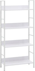 vidaXL 4 szintes fehér szerelt fa könyvespolc 60 x 27, 6 x 124, 5 cm (288224) - valora