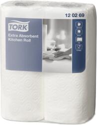 Tork Papírtörlő konyhai 2 rétegű átmérő: 10, 7 cm 64 lap/15, 23 méter/tekercs 2 tekercs/csomag Premium Tork_120269 fehér (120269)