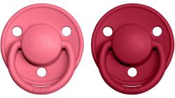BIBS De Lux Natural Rubber Size 1: 0+ months cumi Coral / Ruby 2 db