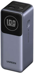 UGREEN Baterie externa UGREEN 12000mAh 100W Fast Charging Power Bank PB724, 100W, Ecran digital LCD, Gri (UG-35526B)