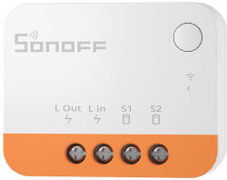 SONOFF Releu inteligent ZBMINIL2, 6 A, 100-240V, Alb/Portocaliu (32213) - vexio
