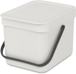 Brabantia Sort & Go szemetes felnyitható fedéllel, fogantyúval - világos szürke 6L (213267)