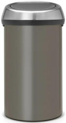 Brabantia Touch Bin New XXL nyomófedeles szemetes - platinaszürke test, selyem ujjlenyomatmentes fedő 60L (402463)