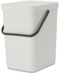 Brabantia Sort & Go szemetes felnyitható fedéllel, fogantyúval - világos szürke 25L (214400)