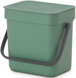 Brabantia Sort & Go szemetes felnyitható fedéllel, fogantyúval - platina zöld 3L (129865)
