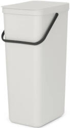 Brabantia Sort & Go szemetes felnyitható fedéllel, fogantyúval - világos szürke 40L (214424)