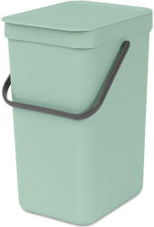 Brabantia Sort & Go szemetes felnyitható fedéllel, fogantyúval - jáde zöld 12L (211829)