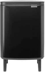 Brabantia Bo Waste Bin Hi szemetes felnyitható fedéllel, lábakkal - matt fekete 12L (227226)