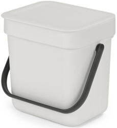 Brabantia Sort & Go szemetes felnyitható fedéllel, fogantyúval - világos szürke 3L (213229)