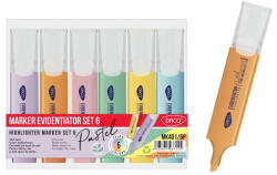 Daco Marker evidentiator pastel Daco MK401/6P, 6 culori (MK401/6P)