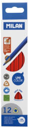 MILAN Set 12 creioane colorate unicolor Milan Rosu 0722313012 (0722313012)