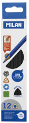MILAN Set 12 creioane colorate unicolor Milan Negru 0722318012 (0722318012)